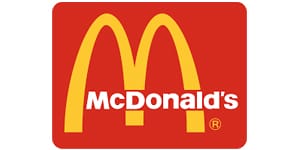 McDonald's logo, a popular fast-food chain.