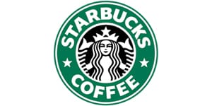 Starbucks logo, a popular coffee chain.