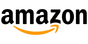 Amazon logo, an e-commerce giant.