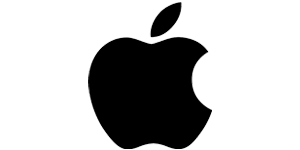 Apple logo, a leading technology company.