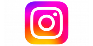 Instagram logo, a popular photo and video sharing platform.