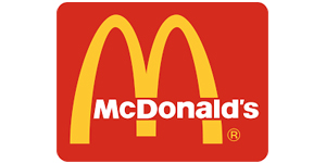 McDonald's logo, a popular fast-food chain.