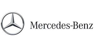 Mercedes logo, a luxury car manufacturer.