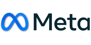 Meta logo, a technology company focused on the metaverse.