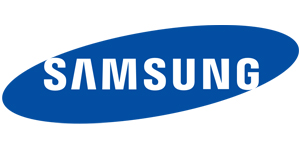 Samsung logo, a leading technology company.