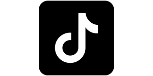 TikTok logo, a popular short-form video platform.