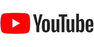 YouTube logo, a popular video-sharing platform.