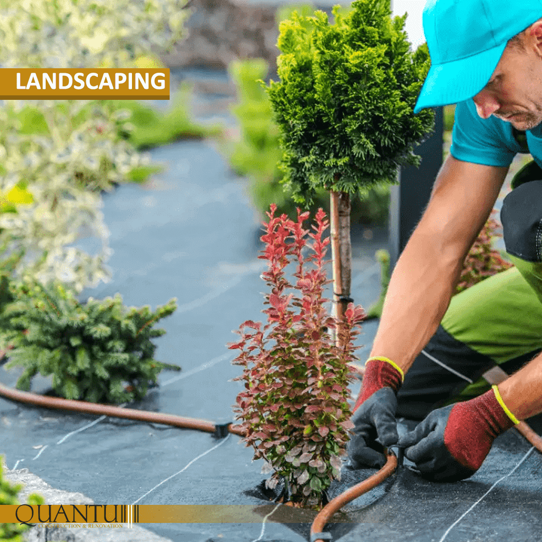 Quantum landscaping services for homes and businesses, featuring professional design and maintenance for beautiful, functional outdoor spaces.