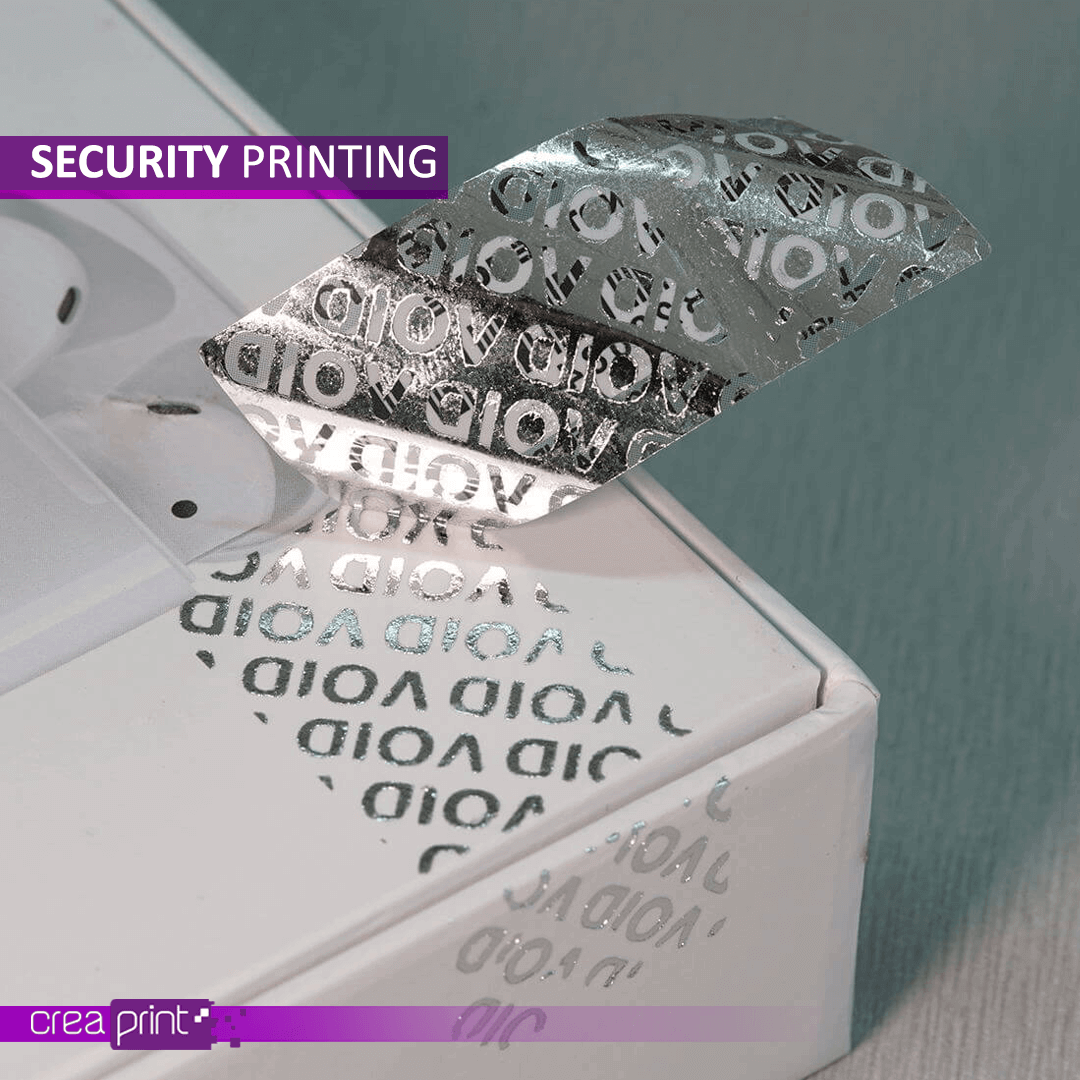 Hologram security printing by Creaprint used to protect products from counterfeiting and imitations, ensuring authenticity and brand safety.