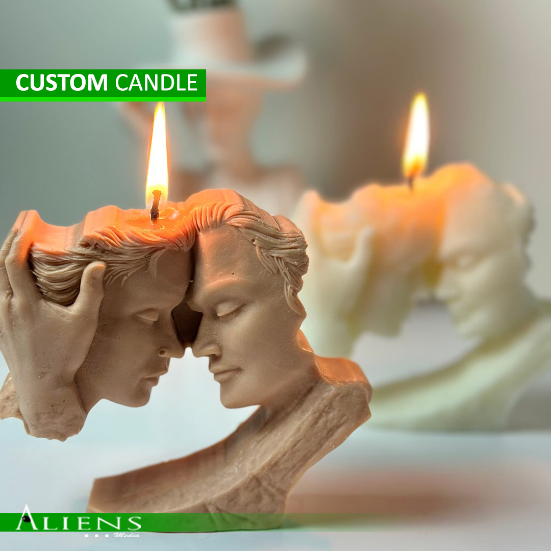 Personalized candle gift with custom design and branding, offering a unique and elegant touch.