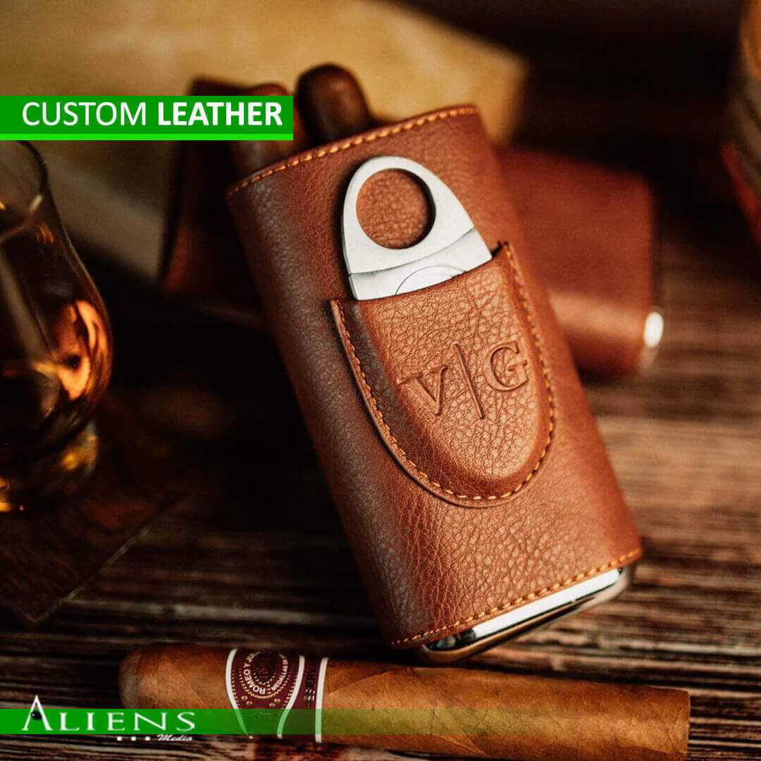 Custom Leather Cigar Cover – Personalized Luxury Accessory for Cigar Enthusiasts