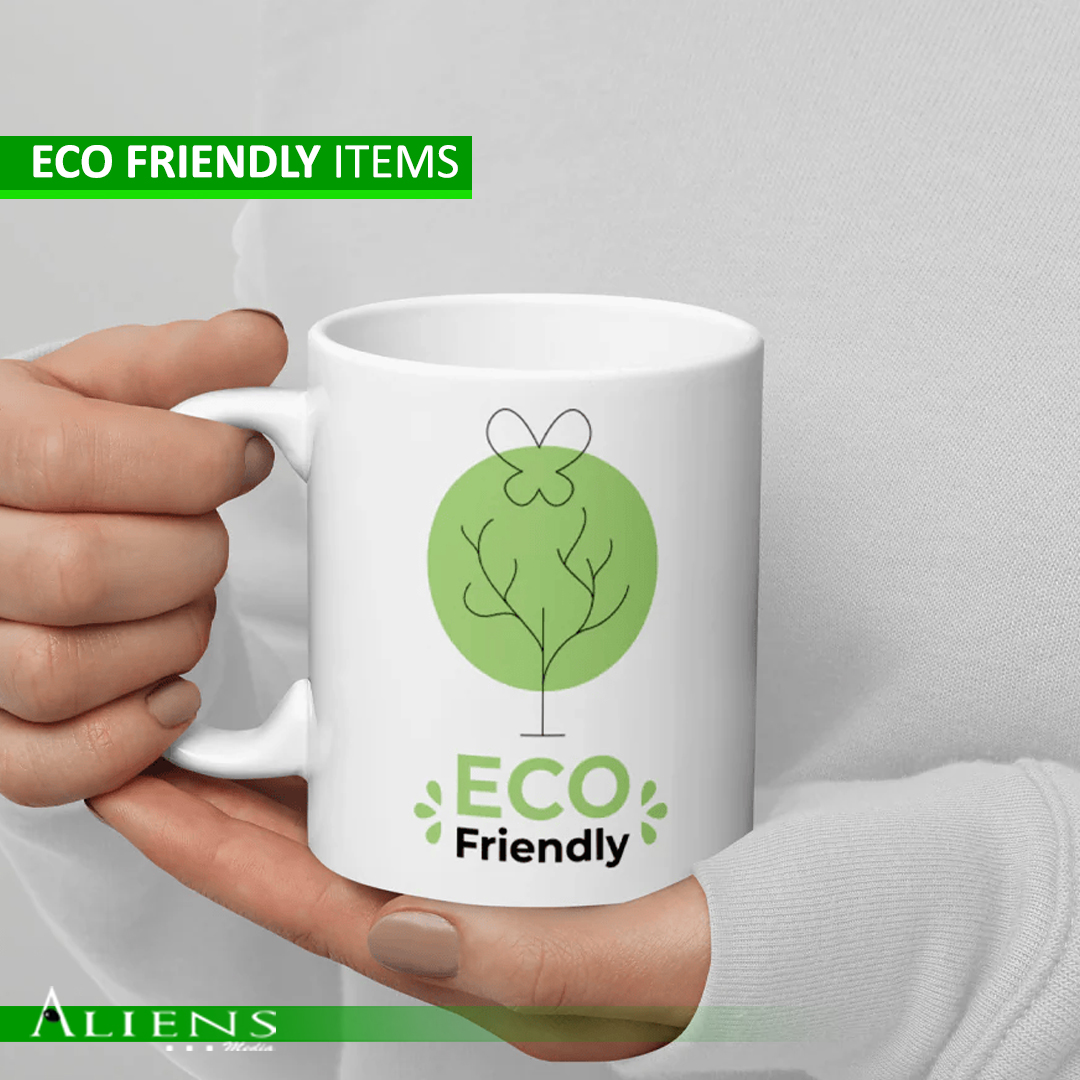 Eco-friendly mug made from sustainable materials, perfect for custom branding and promotional use.