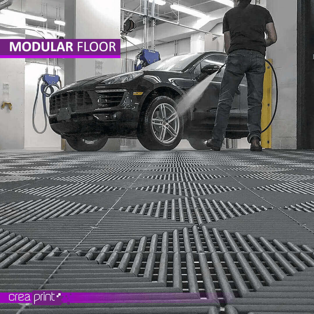 High-quality PP modular floor mat with interlocking design, antiskid surface, and drainage capability, ideal for heavy-duty and wet environments.