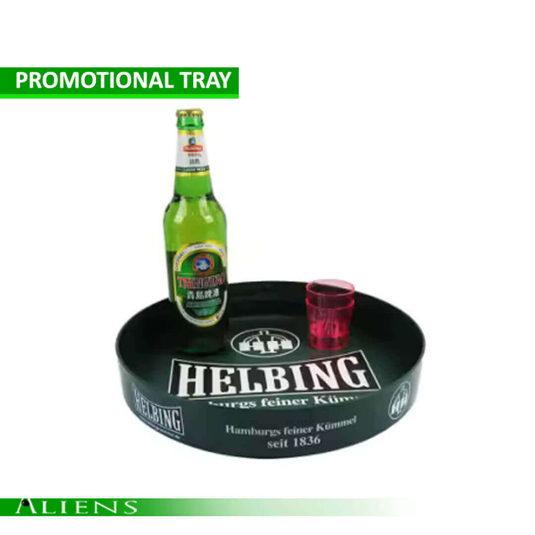 Durable sampling tray featuring a custom logo and organized compartments.