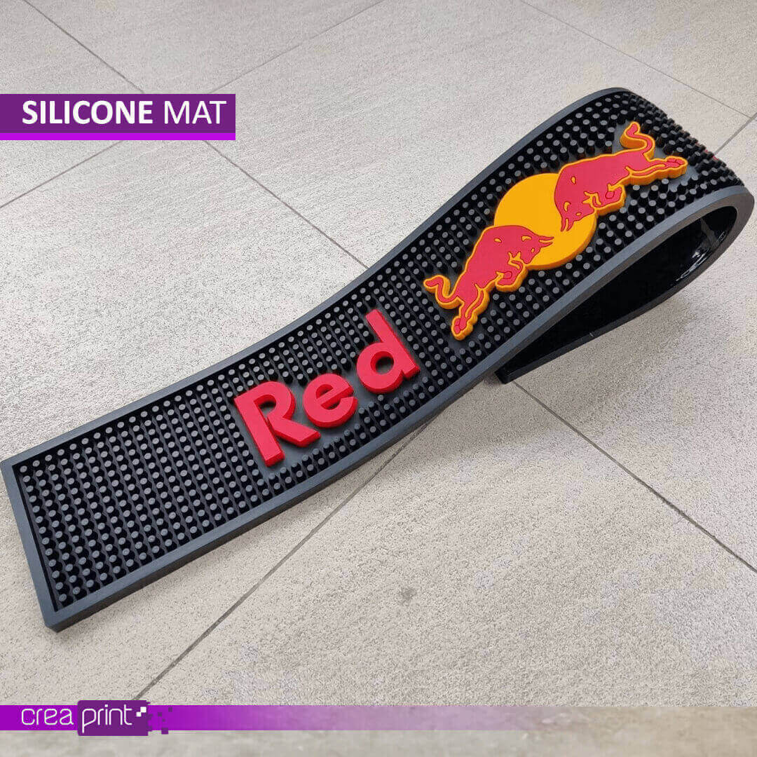 Custom silicone bar mat – durable, non-slip, and personalized for bars, cafes, and events.