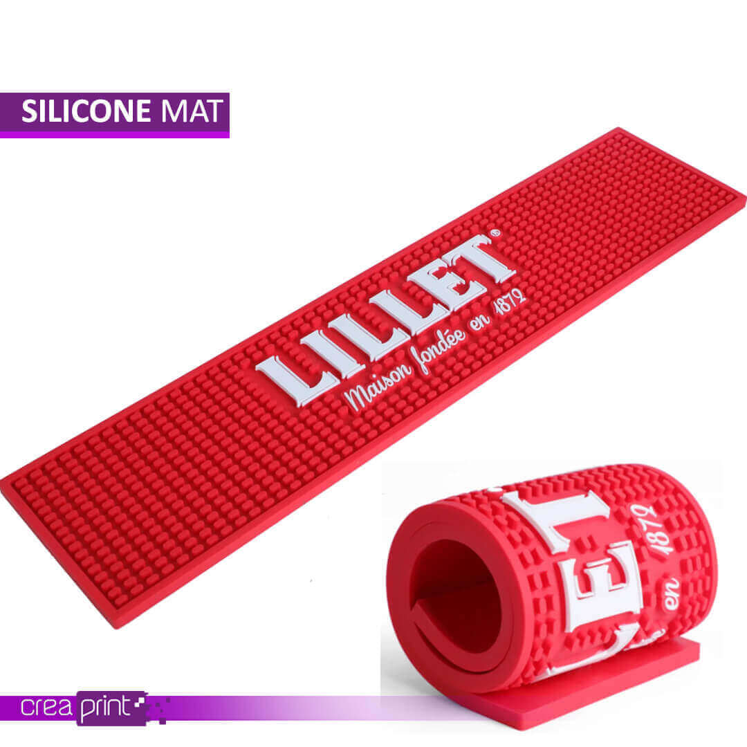Premium custom silicone desk mat offering a stylish, protective, and multifunctional workspace solution.