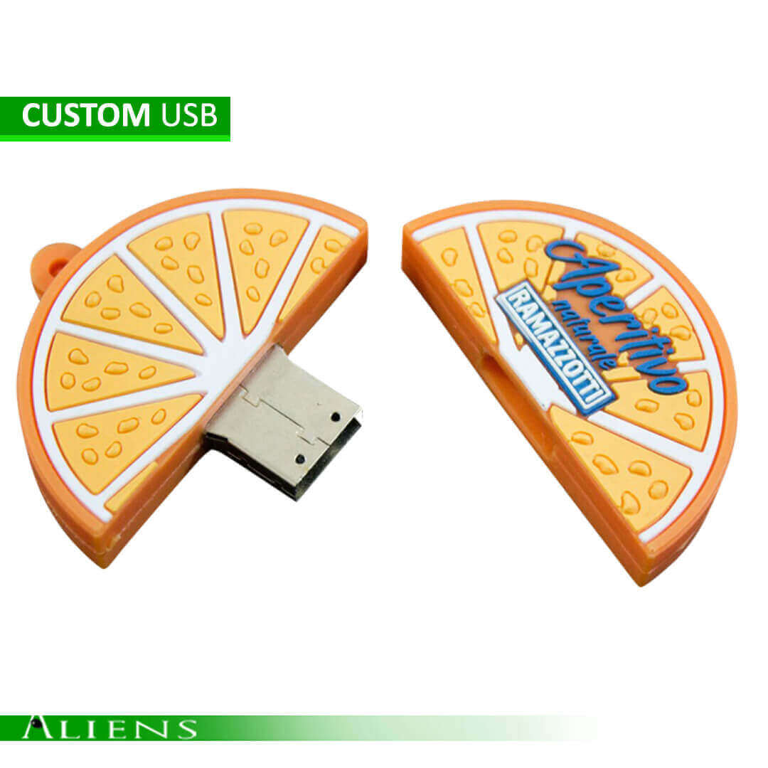 Custom PVC Flash Memory Drive with logo branding, durable and portable.