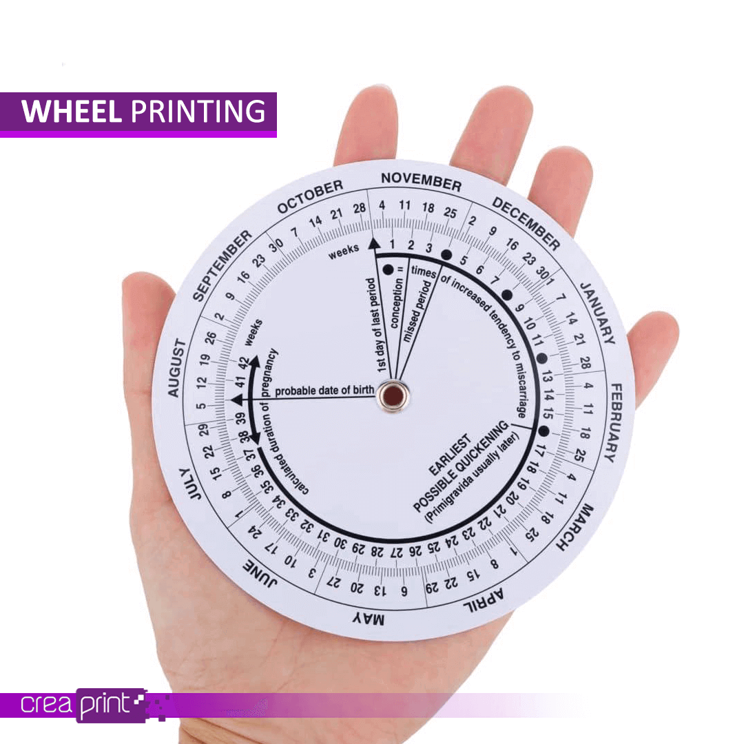 Wheel Printing – Custom Circular Calendars for Tracking Pregnancy and Other Important Life Events