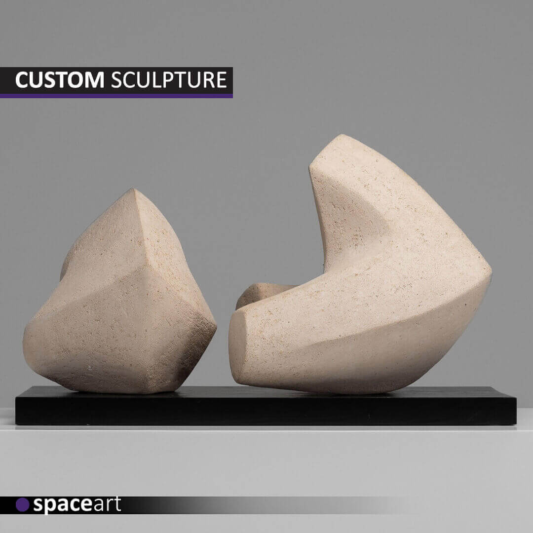 Abstract sculpture featuring innovative shapes and forms, designed to create a bold and artistic statement
