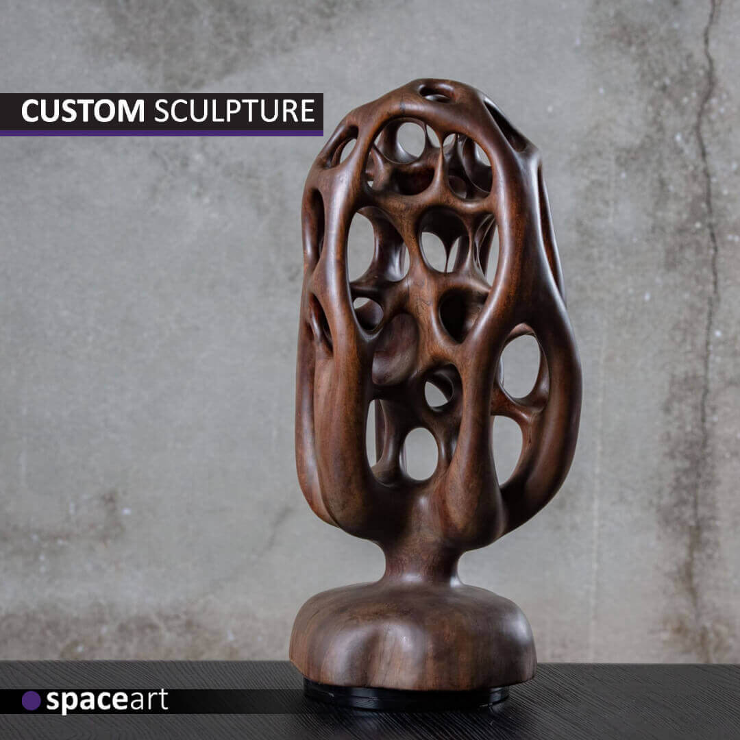 Abstract sculpture with modern, geometric shapes that add creativity and sophistication to any decor