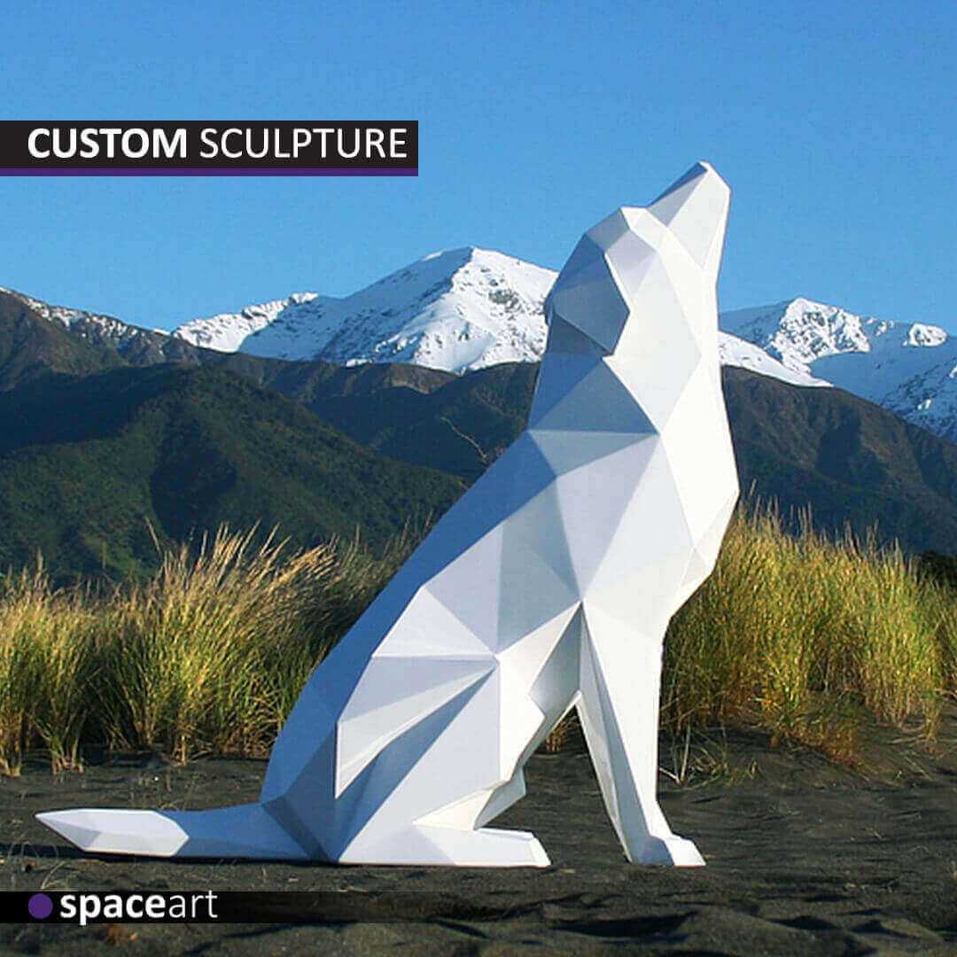 Animal sculpture made of resin, handcrafted artistic resin artwork for home or garden