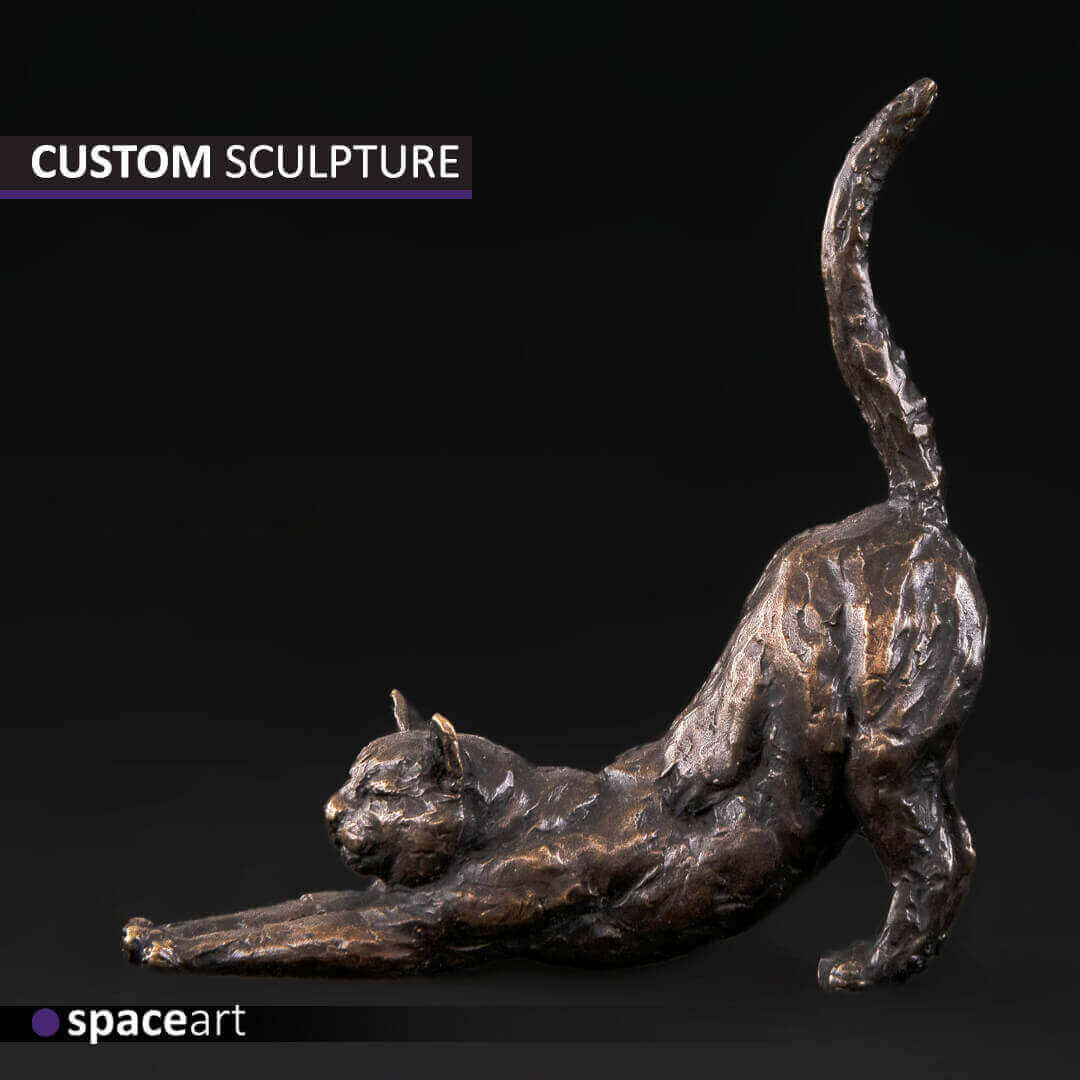 Animal sculpture made of metal handcrafted artistic metal artwork for decoration