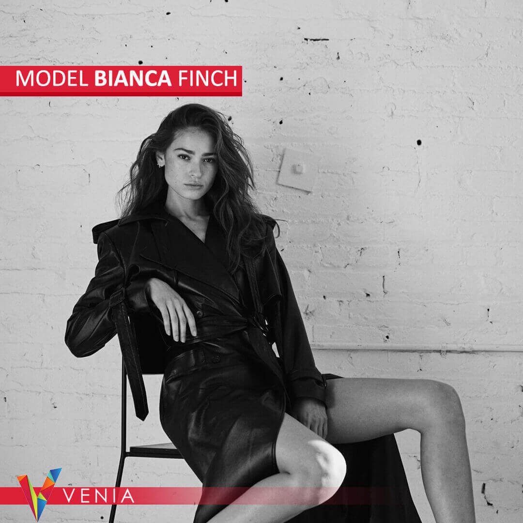 Stunning female model from Venia Agency posing for a high-end fashion campaign.