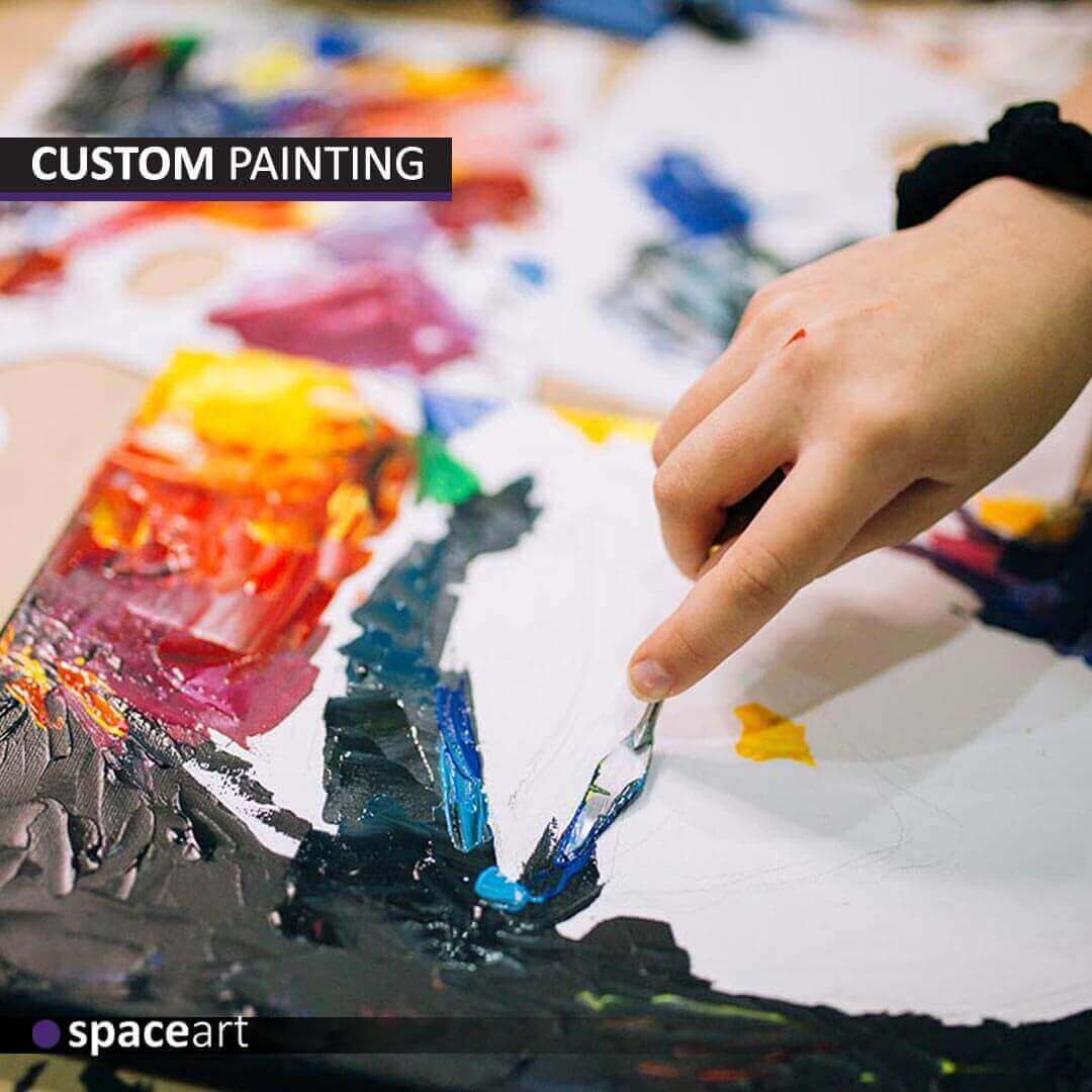 Artistic custom acrylic paintings by Space Art, designed to capture your unique style with rich colors and dynamic textures, serving clients in Lebanon, Jordan, Iraq, UAE, Kuwait, Saudi Arabia, Qatar, Oman, Egypt, Nigeria, South Africa, Cyprus, Canada, and the USA.