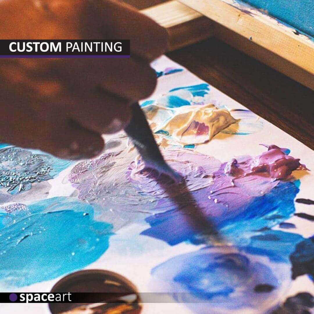 Unique custom acrylic art by Space Art, crafted to your specifications with rich textures and vibrant colors, available across Lebanon, Jordan, Iraq, UAE, Kuwait, Saudi Arabia, Qatar, Oman, Egypt, Nigeria, South Africa, Cyprus, Canada, and the USA.