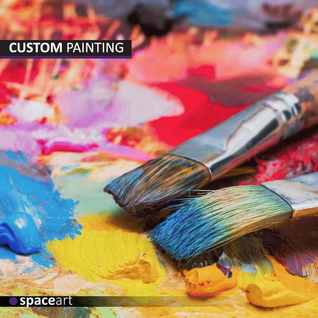 Personalized custom acrylic painting by Space Art, crafted with vibrant colors and unique textures for your space in Lebanon, Jordan, Iraq, UAE, Kuwait, Saudi Arabia, Qatar, Oman, Egypt, Nigeria, South Africa, Cyprus, Canada, and the USA.