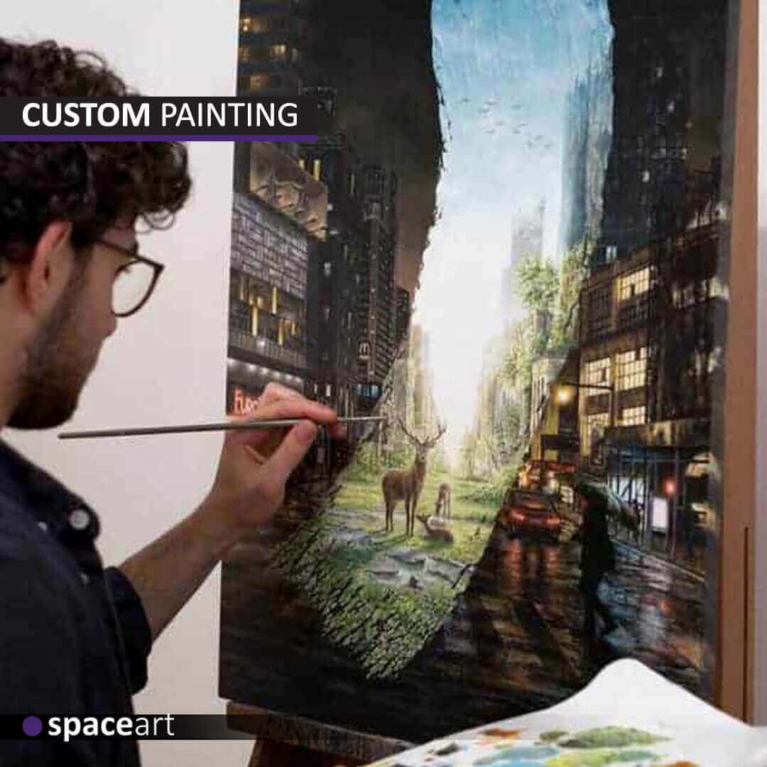 Custom oil painting hand-painted artwork created by professional artists