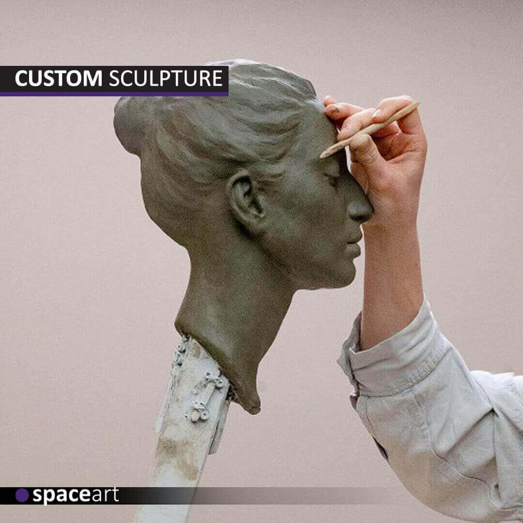 Figurative sculpture capturing the human or animal form, expertly crafted for unique artistic expression