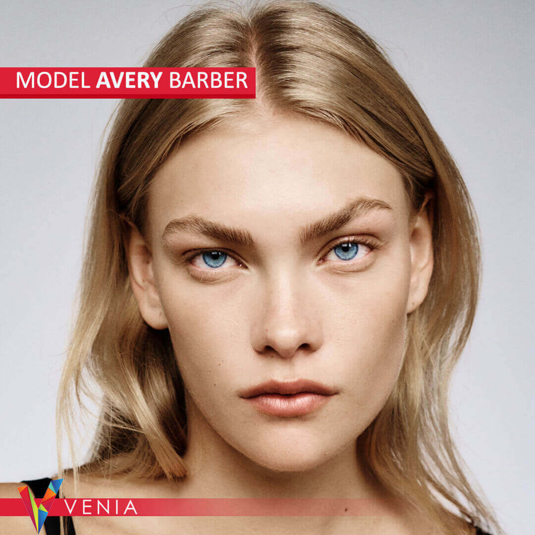 Professional female model from Venia Agency in a high-fashion photoshoot.