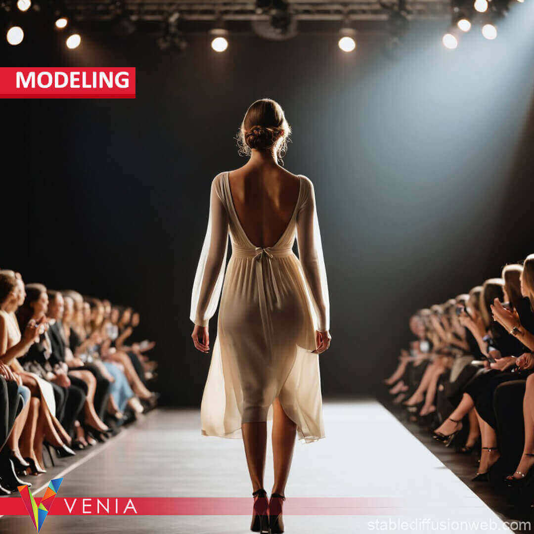 A captivating image of female models gracefully showcasing the latest fashion designs on the runway.