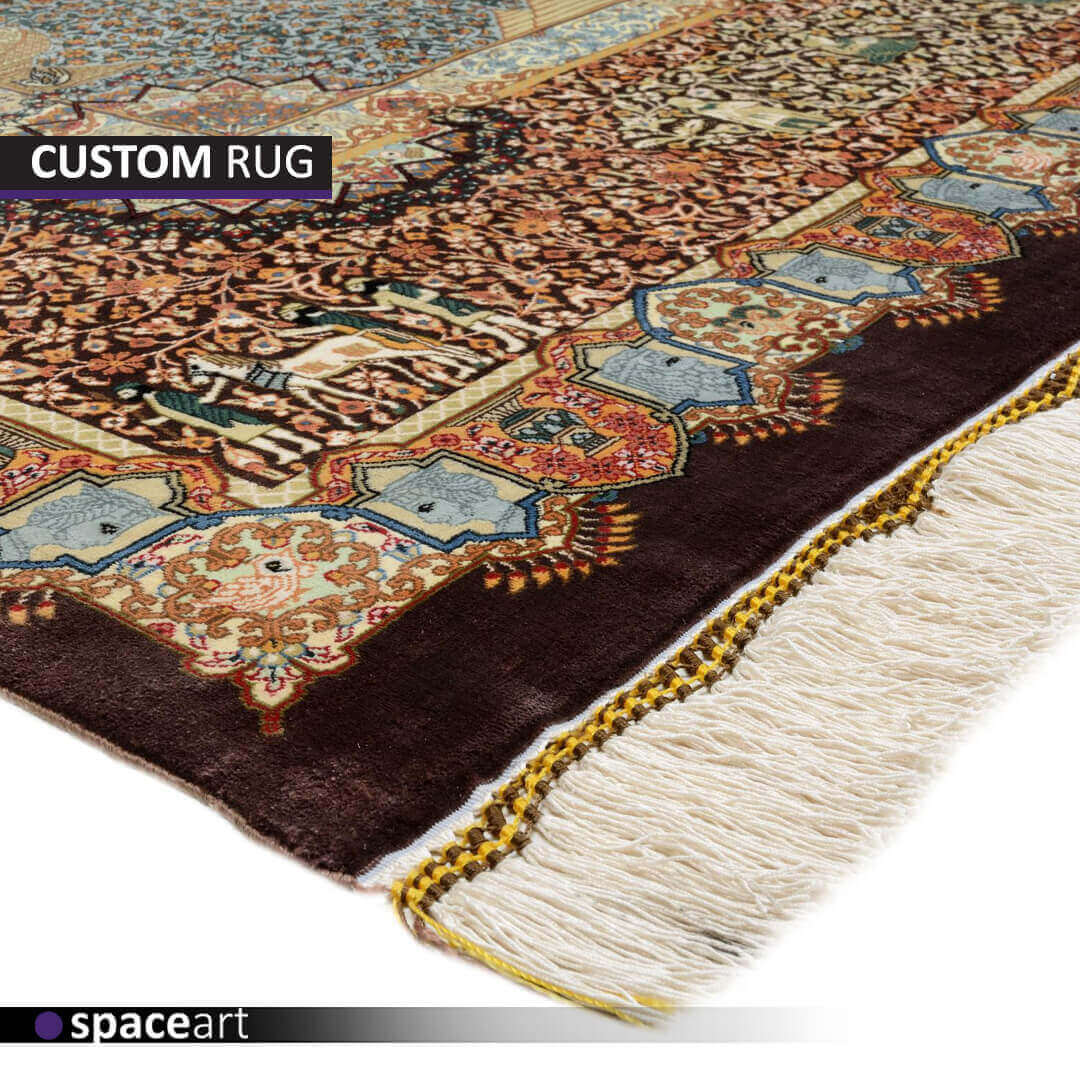Exquisite custom handmade silk rug by Space Art, featuring intricate designs, premium silk, and personalized elegance. Available in Lebanon, Jordan, Iraq, UAE, Kuwait, Saudi Arabia, Qatar, Oman, Egypt, Nigeria, South Africa, Cyprus, Canada, and the USA.
