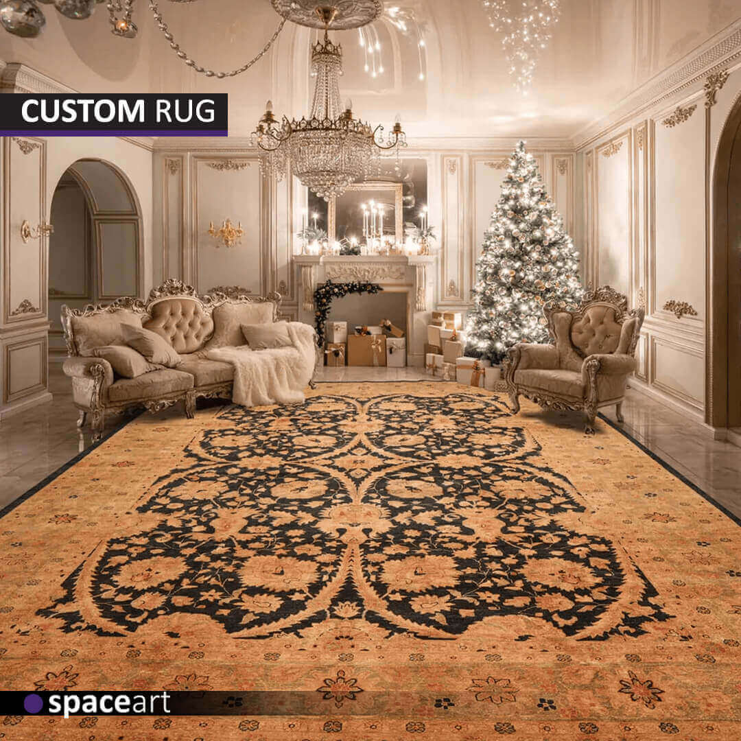 Luxurious custom silk rug by Art Space, a premier Momentum Group company, expertly handcrafted in any color and size, offering bespoke floor art for luxury home decor and exclusive interiors, serving discerning clients across international markets with exquisite craftsmanship and tailored sophistication