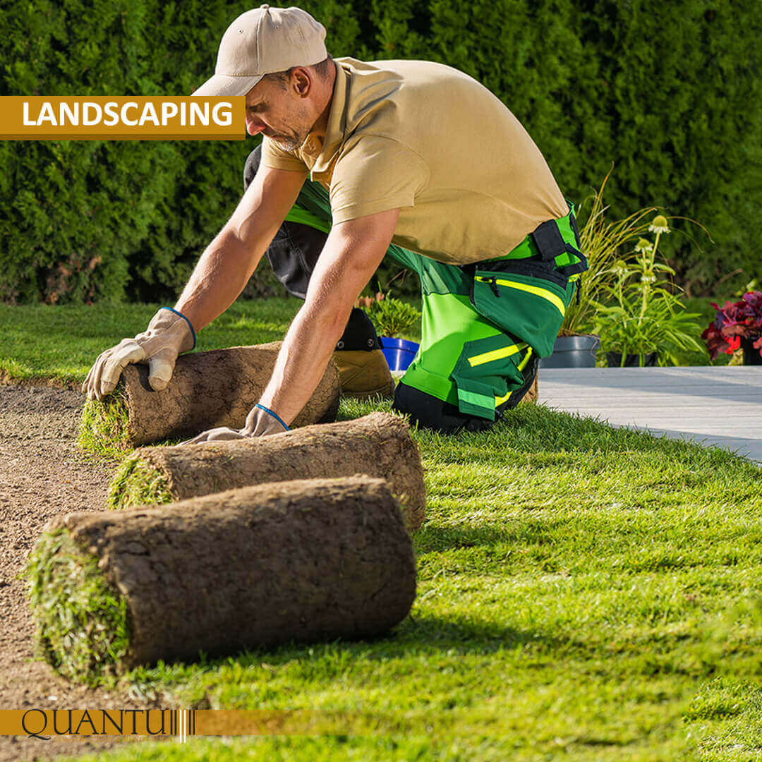 House landscaping services by Quantum, showcasing expert design, aesthetic appeal, bespoke customization, and professional maintenance for residential outdoor spaces. Available in Lebanon, Jordan, Iraq, UAE, Kuwait, Saudi Arabia, Qatar, Oman, Egypt, Nigeria, South Africa, Cyprus, Canada, and the USA.