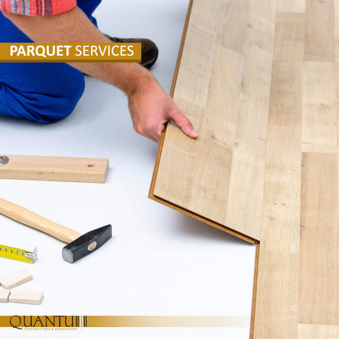 Parquet worker services by Quantum, professional parquet installation and solutions.