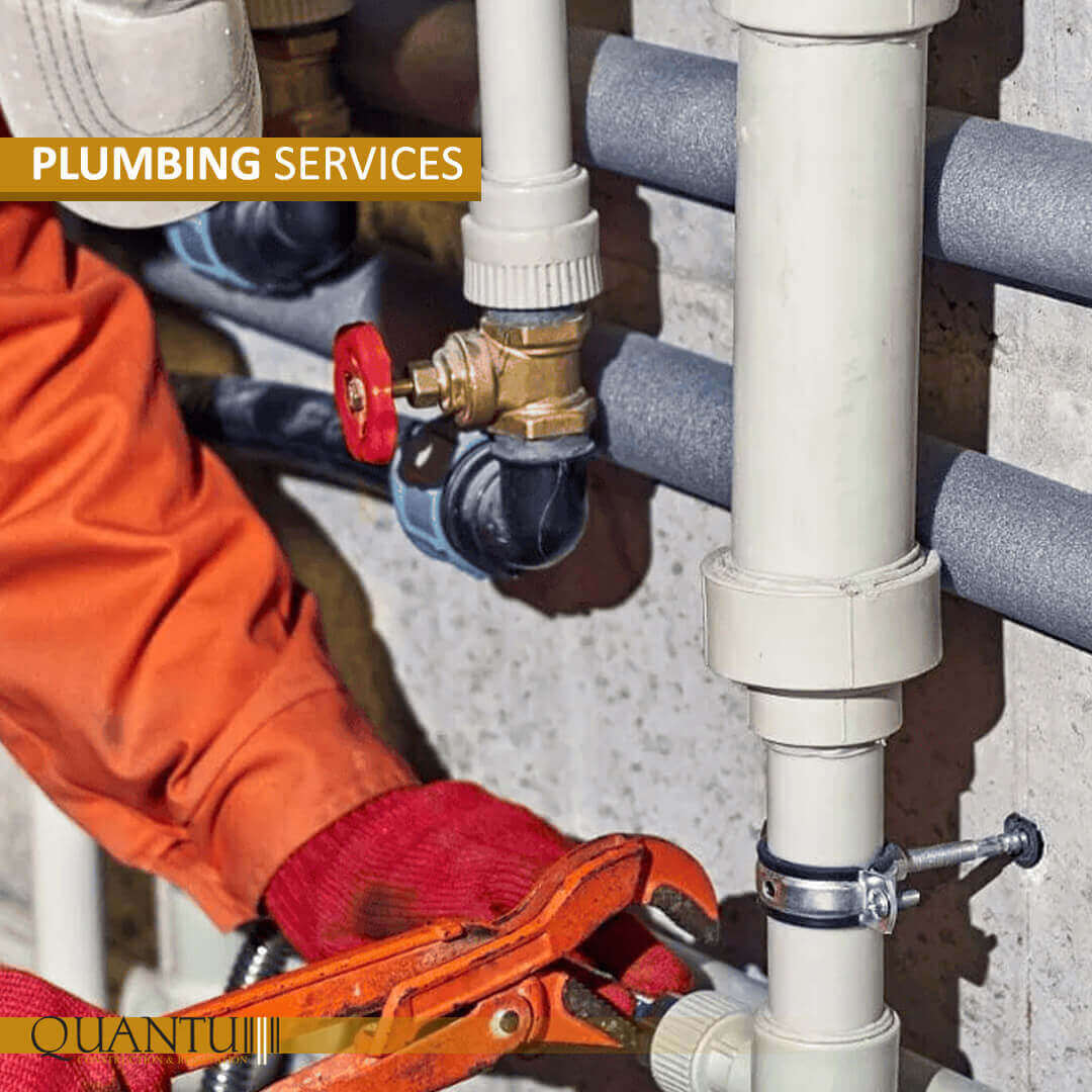 Plumbing services by Quantum, expert plumbing repairs and installations in Lebanon, Jordan, Iraq, UAE, Kuwait, Saudi Arabia, Qatar, Oman, Egypt, Nigeria, South Africa, Cyprus, Canada, and the USA.