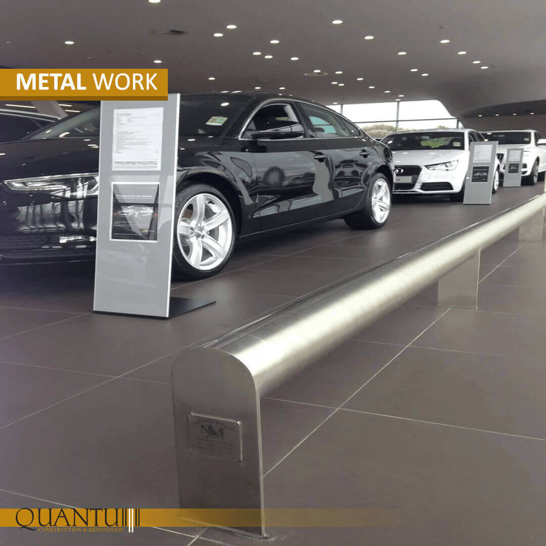 Stainless steel work and services by Quantum, showcasing precision craftsmanship, modern design, and versatile solutions for residential and commercial spaces. Available in Lebanon, Jordan, Iraq, UAE, Kuwait, Saudi Arabia, Qatar, Oman, Egypt, Nigeria, South Africa, Cyprus, Canada, and the USA.